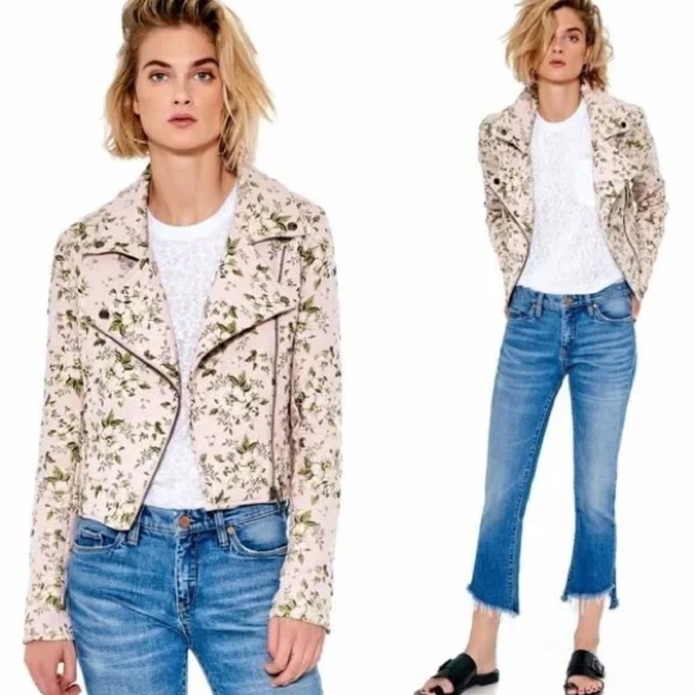 Blank NYC Floral Moto Jacket